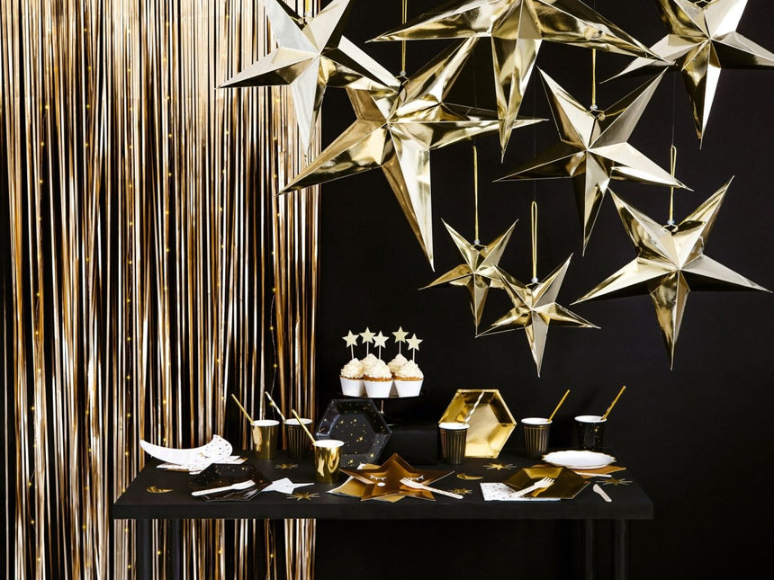 Gouden Deurgordijn 2,5m van Partydeco koop je bij Partywinkel