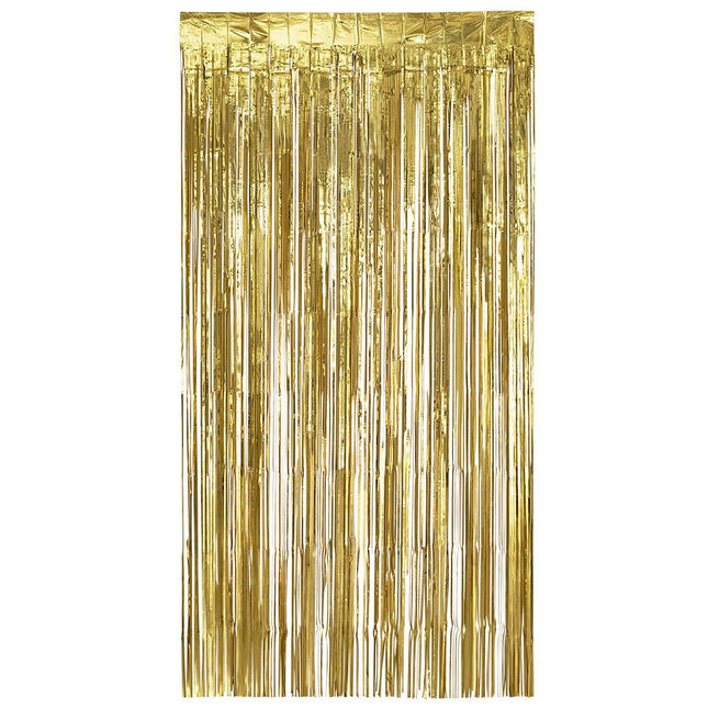 Gouden Deurgordijn Metallic 2m van Boland koop je bij Partywinkel