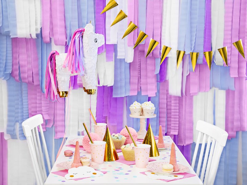 Gouden Feesthoedjes Holografisch 16cm 6st van Partydeco koop je bij Partywinkel