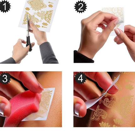 Gouden Gezicht Stickers Oriental 14cm van Fiestas Guirca koop je bij Partywinkel