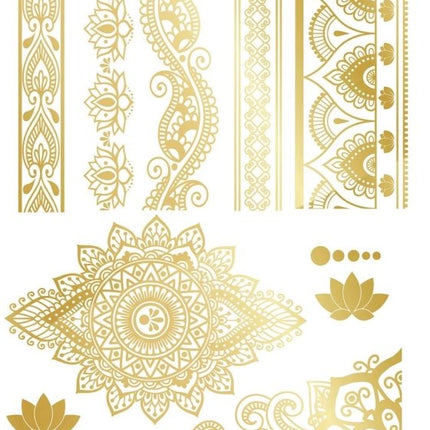 Gouden Gezicht Stickers Oriental 14cm van Fiestas Guirca koop je bij Partywinkel