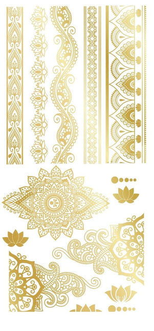 Gouden Gezicht Stickers Oriental 14cm van Fiestas Guirca koop je bij Partywinkel