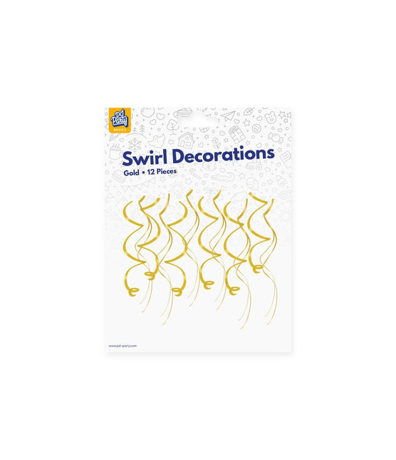 Gouden Hangdecoratie Swirls 12st van Paper Dreams koop je bij Partywinkel