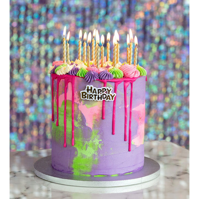 Gouden Happy Birthday Kaarsen 16st van Boland koop je bij Partywinkel