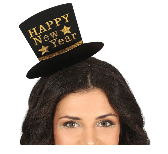 Gouden Happy New Year Haarband van Fiestas Guirca koop je bij Partywinkel