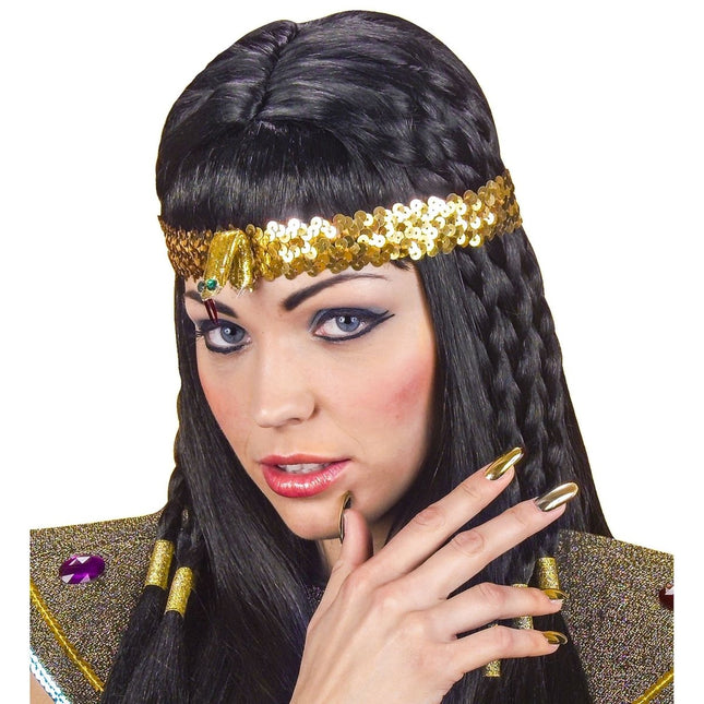 Gouden Hoofdband Pailletten van Widmann koop je bij Partywinkel