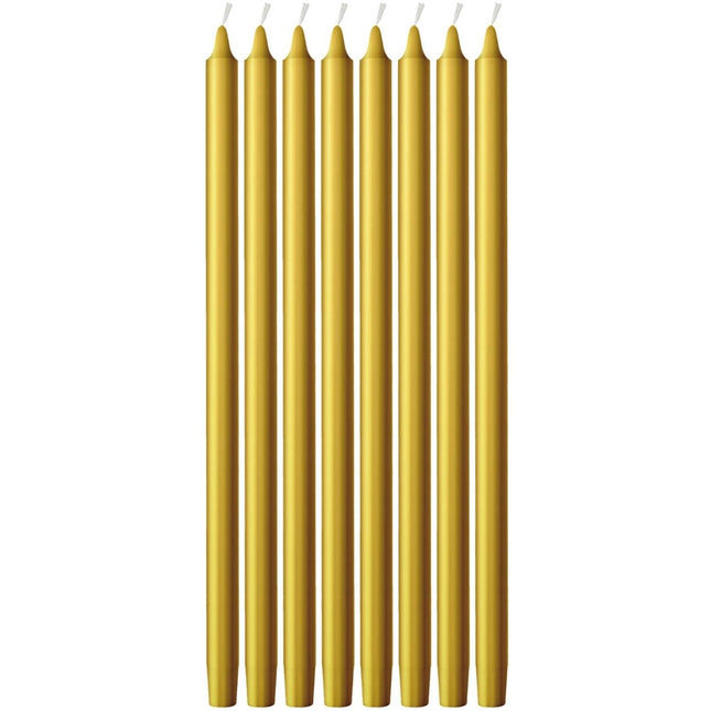 Gouden Kaarsen 10cm 12st van Folat koop je bij Partywinkel