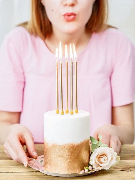 Gouden Kaarsjes 12,5cm 12st van Partydeco koop je bij Partywinkel