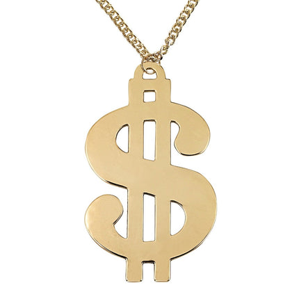 Gouden Ketting Dollar Gangster van Widmann koop je bij Partywinkel