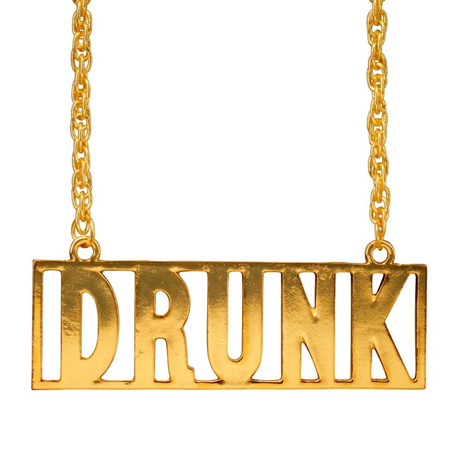 Gouden Ketting Drunk van Widmann koop je bij Partywinkel