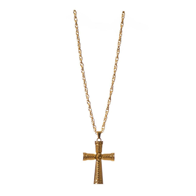 Gouden Ketting Kruis van Partychimp koop je bij Partywinkel