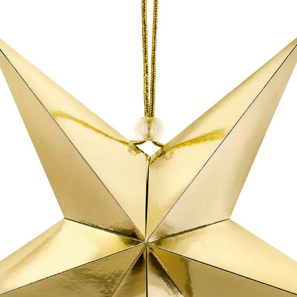 Gouden Lampion Ster 30cm van Partydeco koop je bij Partywinkel