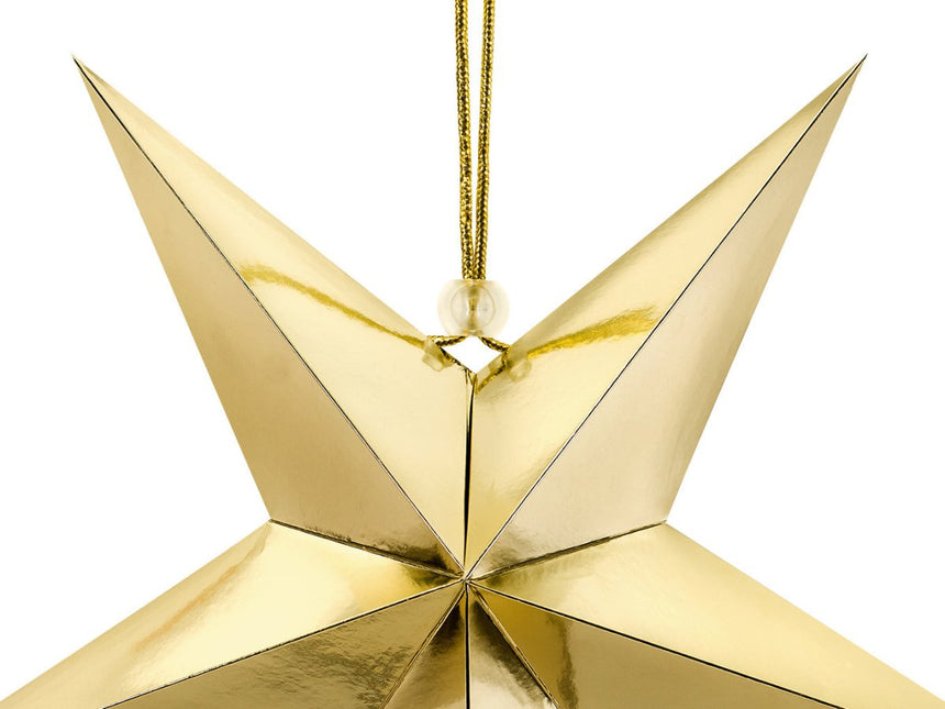 Gouden Lampion Ster 30cm van Partydeco koop je bij Partywinkel