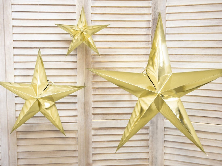 Gouden Lampion Ster 30cm van Partydeco koop je bij Partywinkel