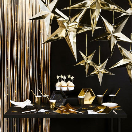 Gouden Lampion Ster 30cm van Partydeco koop je bij Partywinkel