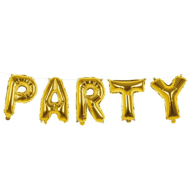 Gouden Letterslinger Party 3m van Boland koop je bij Partywinkel