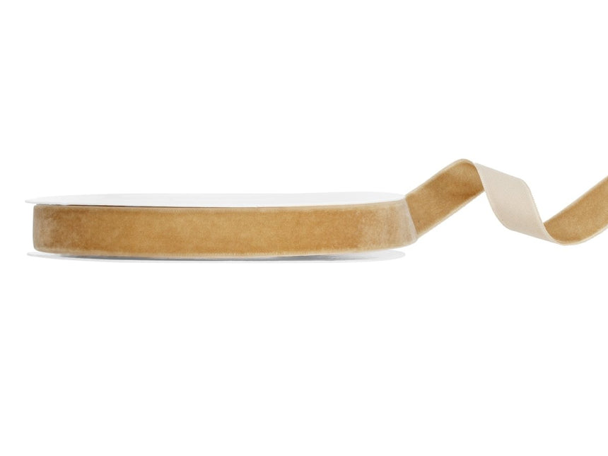 Gouden Lint 15Mm Velours 10m van Partydeco koop je bij Partywinkel
