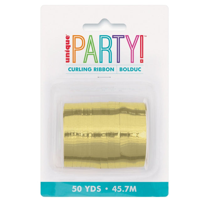 Gouden Lint 45,7m van Unique koop je bij Partywinkel