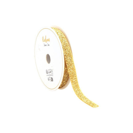 Gouden Lint Glitter 10Mm 3m van CHAKS koop je bij Partywinkel
