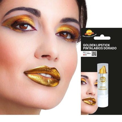 Gouden Lippenstift 3,5 gr van Fiestas Guirca koop je bij Partywinkel