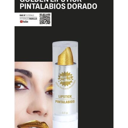 Gouden Lippenstift 3,5 gr van Fiestas Guirca koop je bij Partywinkel