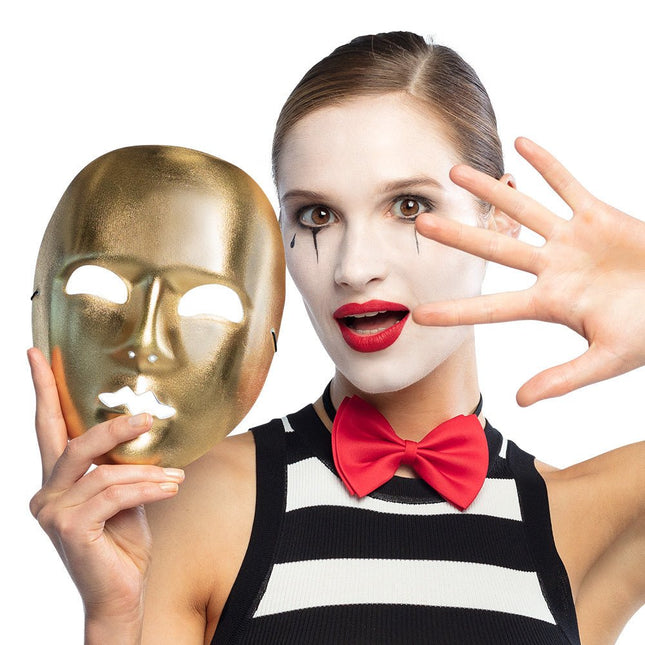 Gouden Masker Mime van Boland koop je bij Partywinkel