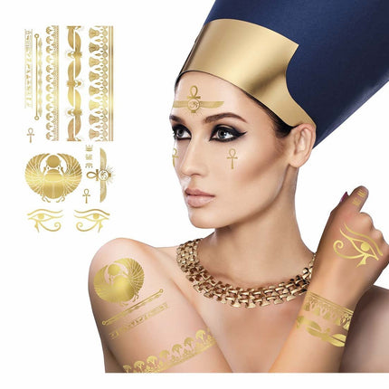 Gouden Nep Tattoos Egypte van Fiestas Guirca koop je bij Partywinkel