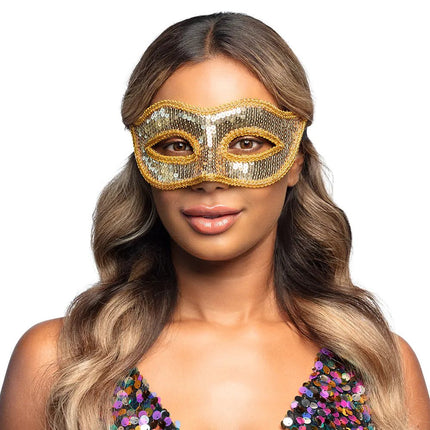 Gouden Oogmasker Pailletten van Boland koop je bij Partywinkel