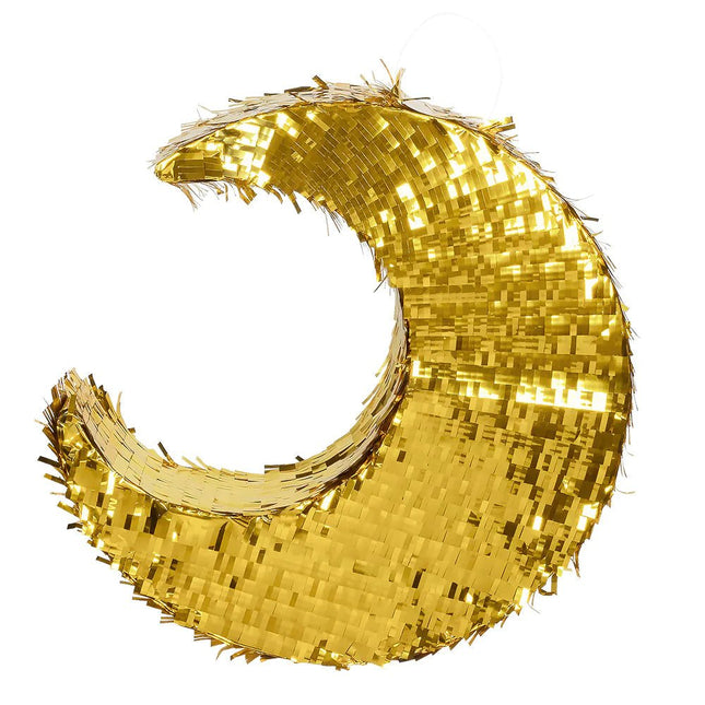 Gouden Pinata Maan 44cm van Boland koop je bij Partywinkel