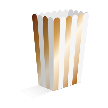 Gouden Popcorn Bakjes 13,5cm 8st van WeFiesta koop je bij Partywinkel