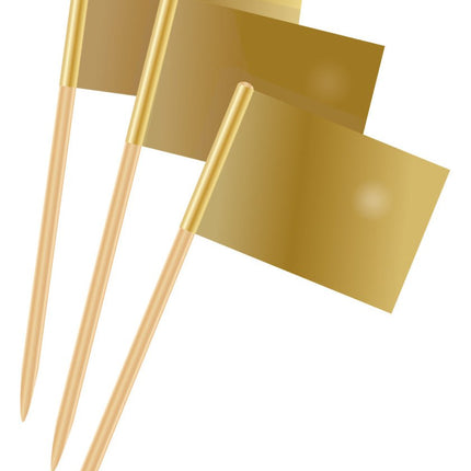 Gouden Prikkers 7cm 50st van Haza Witbaard koop je bij Partywinkel