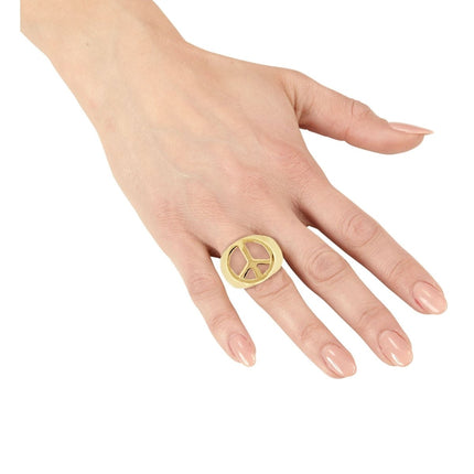 Gouden Ring Peace van Widmann koop je bij Partywinkel