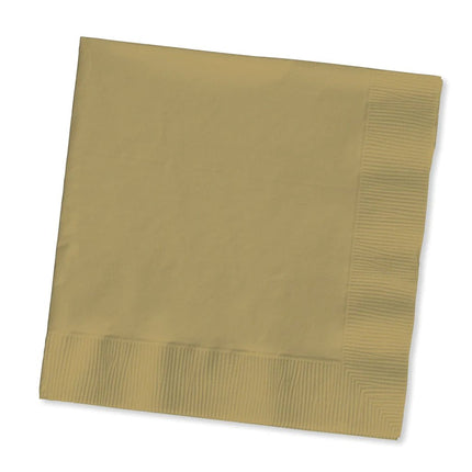 Gouden Servetten 3 - Laags 33cm 50st van Creative Converting koop je bij Partywinkel