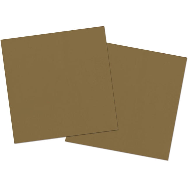 Gouden Servetten Deluxe 33cm 20st van Folat koop je bij Partywinkel
