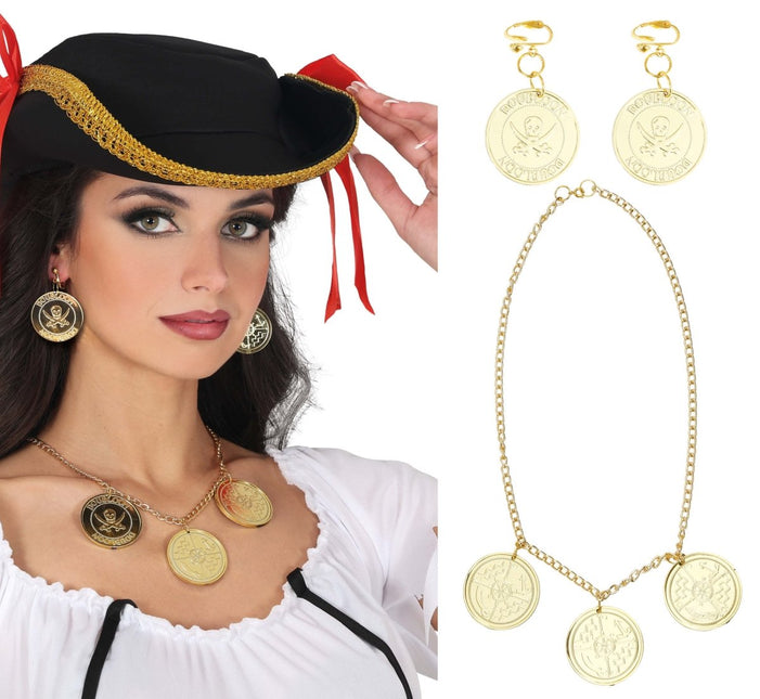 Gouden Sieraden Set 3 delig van Fiestas Guirca koop je bij Partywinkel