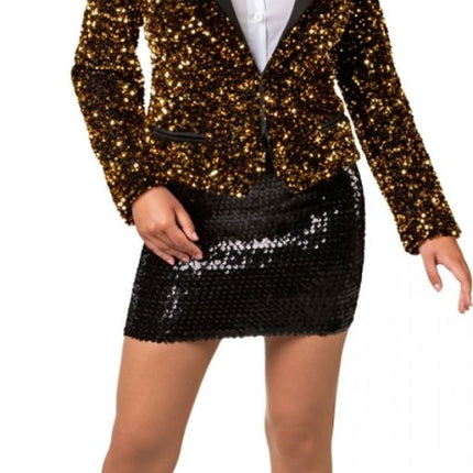 Gouden Strik met Pailletten van Orlob koop je bij Partywinkel