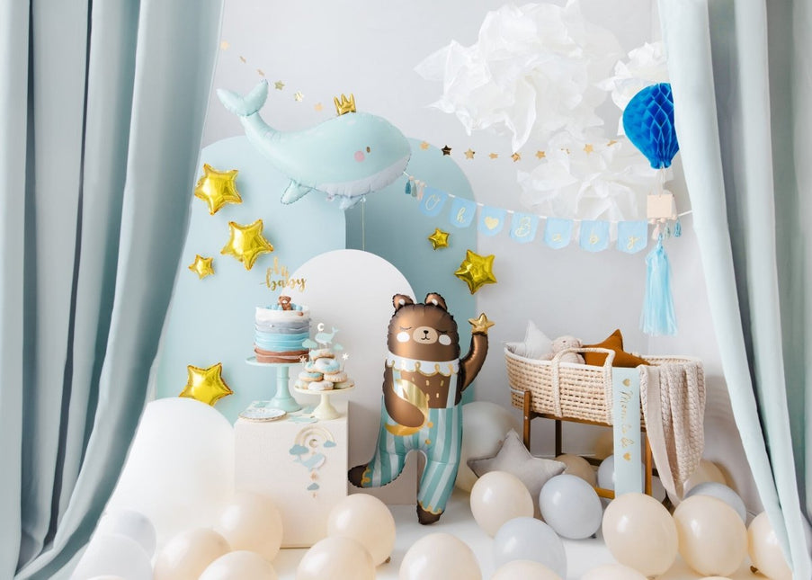 Gouden Taarttopper Oh Baby 25cm van Partydeco koop je bij Partywinkel