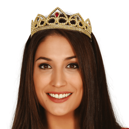 Gouden Tiara van Fiestas Guirca koop je bij Partywinkel