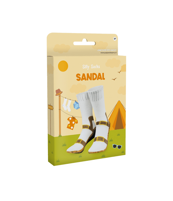 Grappige Sokken Sandalen van Paper Dreams koop je bij Partywinkel