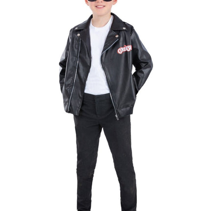 Grease Jas Zwart Jongen T - Bird van Smiffys koop je bij Partywinkel
