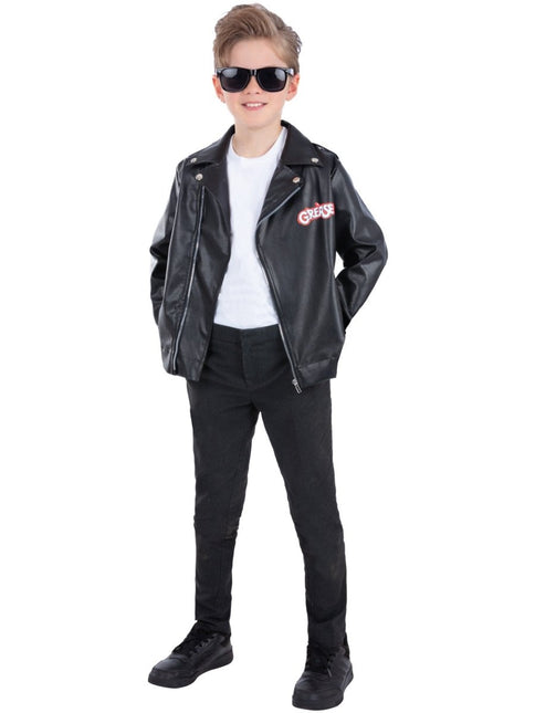 Grease Jas Zwart Jongen T - Bird van Smiffys koop je bij Partywinkel