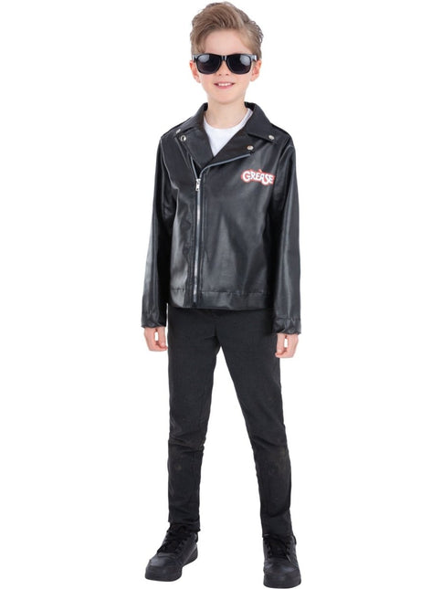 Grease Jas Zwart Jongen T - Bird van Smiffys koop je bij Partywinkel