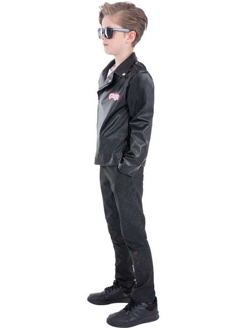 Grease Jas Zwart Jongen T - Bird van Smiffys koop je bij Partywinkel
