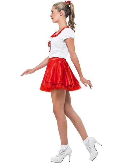 Grease Kostuum Rood Wit Dames Sandy van Smiffys koop je bij Partywinkel