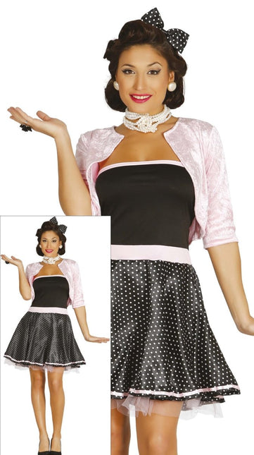 Grease Kostuum Roze 50's Dames van Fiestas Guirca koop je bij Partywinkel