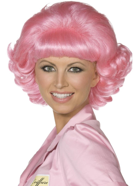 Grease Pruik Roze Frenchy van Smiffys koop je bij Partywinkel