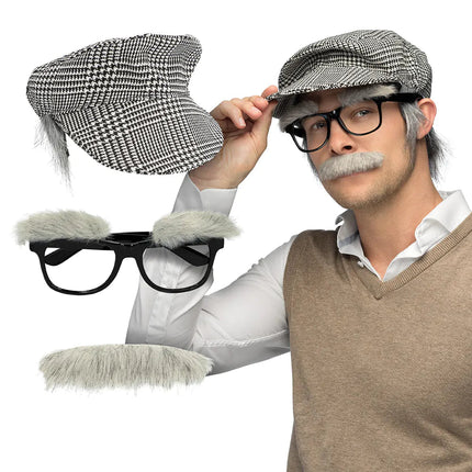 Grijze Accessoireset Opa 3 delig van Boland koop je bij Partywinkel