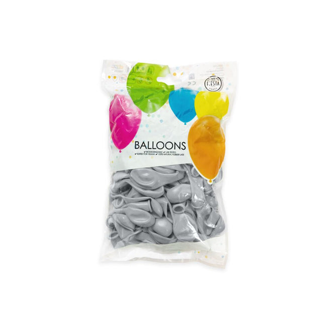Grijze Ballonnen 13cm 100st van WeFiesta koop je bij Partywinkel