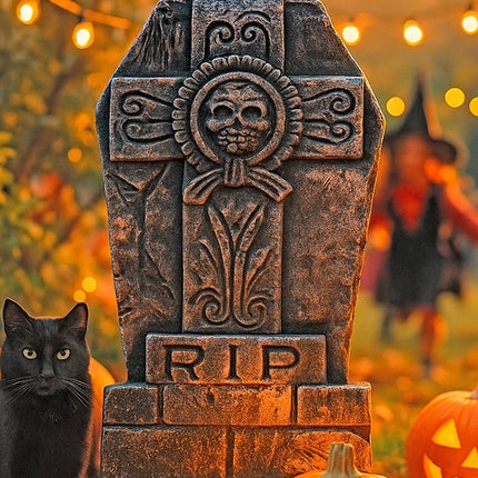 Grijze Grafsteen Rip Kruis 49cm van Widmann koop je bij Partywinkel