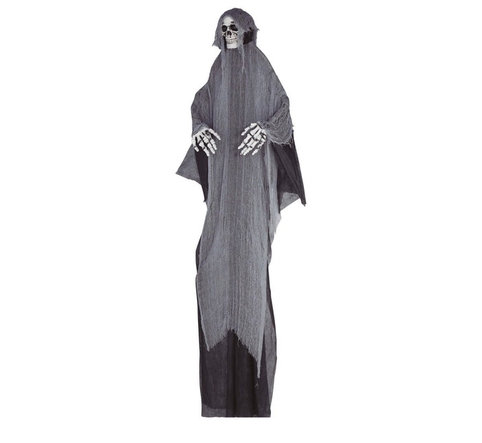 Grijze Halloween Hangdecoratie Skelet 3,2m van Fiestas Guirca koop je bij Partywinkel